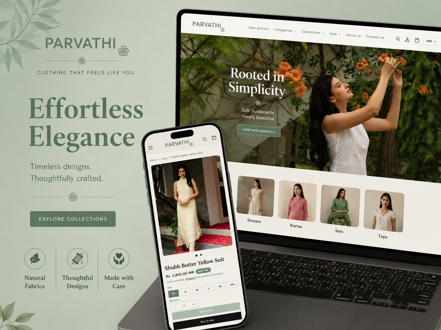 Parvathi store screen 1