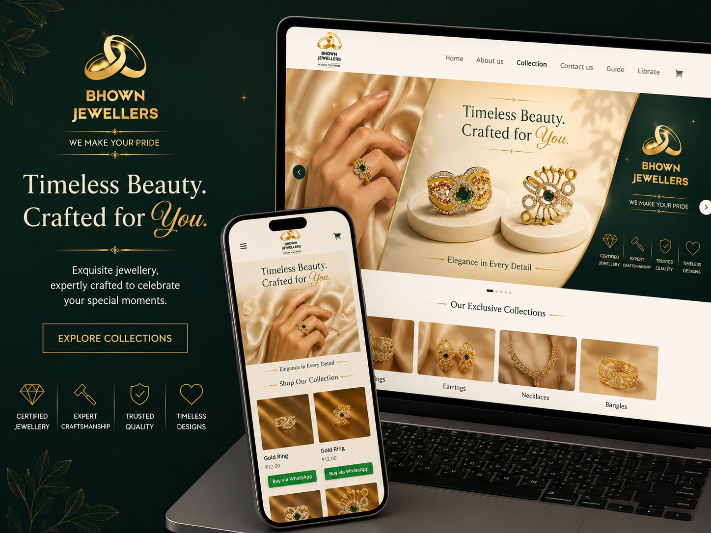 Bhown Jewellers store screen 1